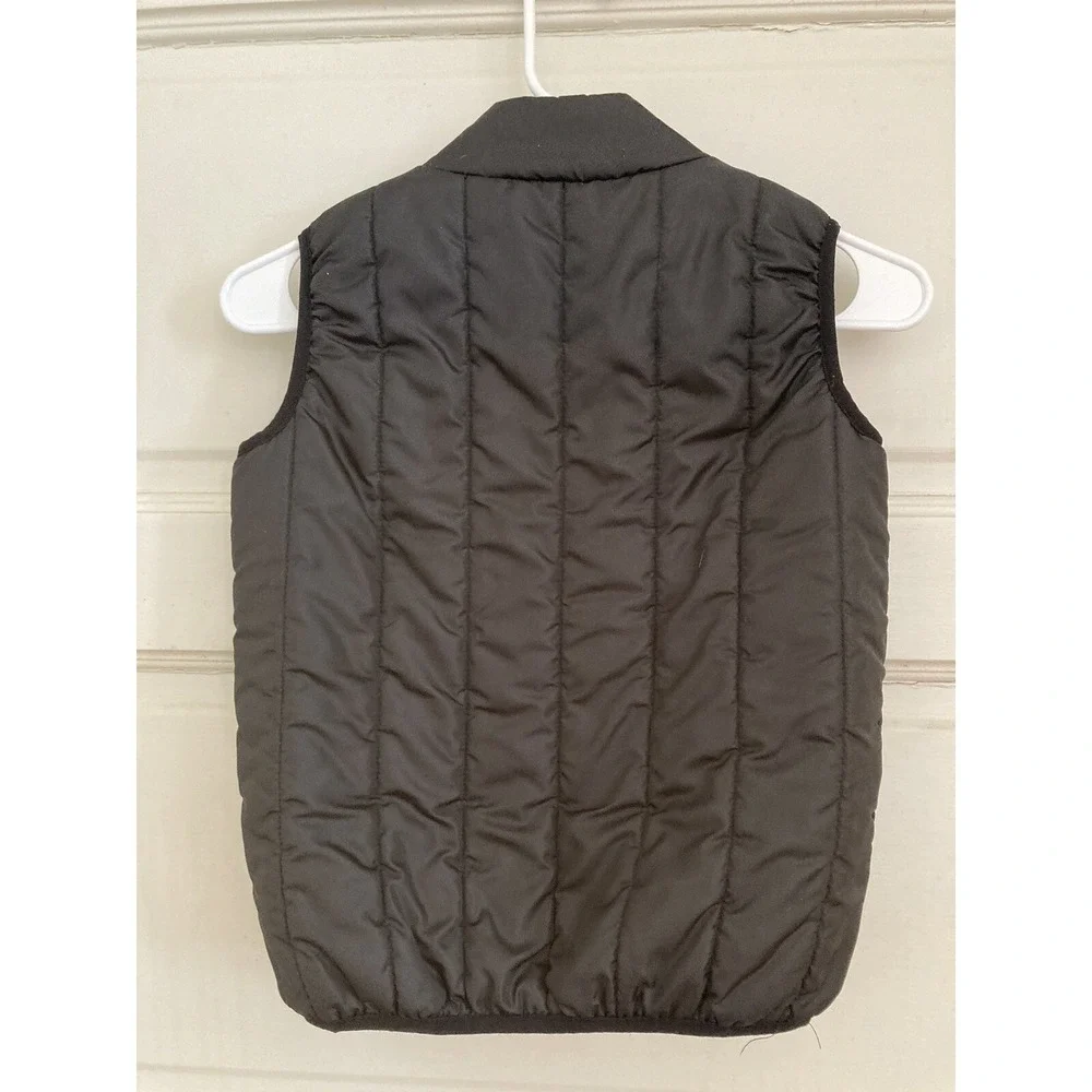 Calvin Klein Girls Size 6 Black Puffer Vest‎ SleeveLess Logo